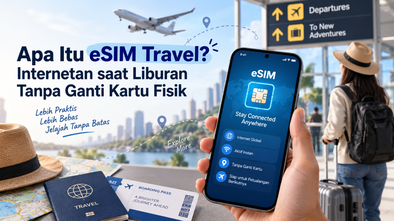 eSIM travel untuk internetan saat liburan tanpa mengganti kartu SIM fisik