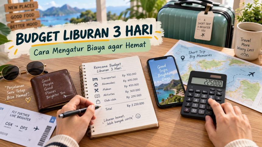 Budget liburan 3 hari dengan perencanaan biaya perjalanan agar tetap hemat