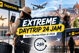 Extreme daytrip 24 jam dengan perjalanan pesawat pulang-pergi dan liburan singkat ke kota tujuan