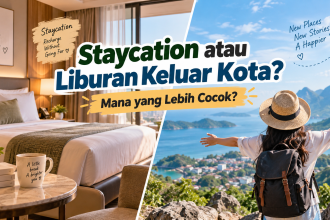 Staycation atau liburan keluar kota sebagai dua pilihan untuk rehat dari rutinitas